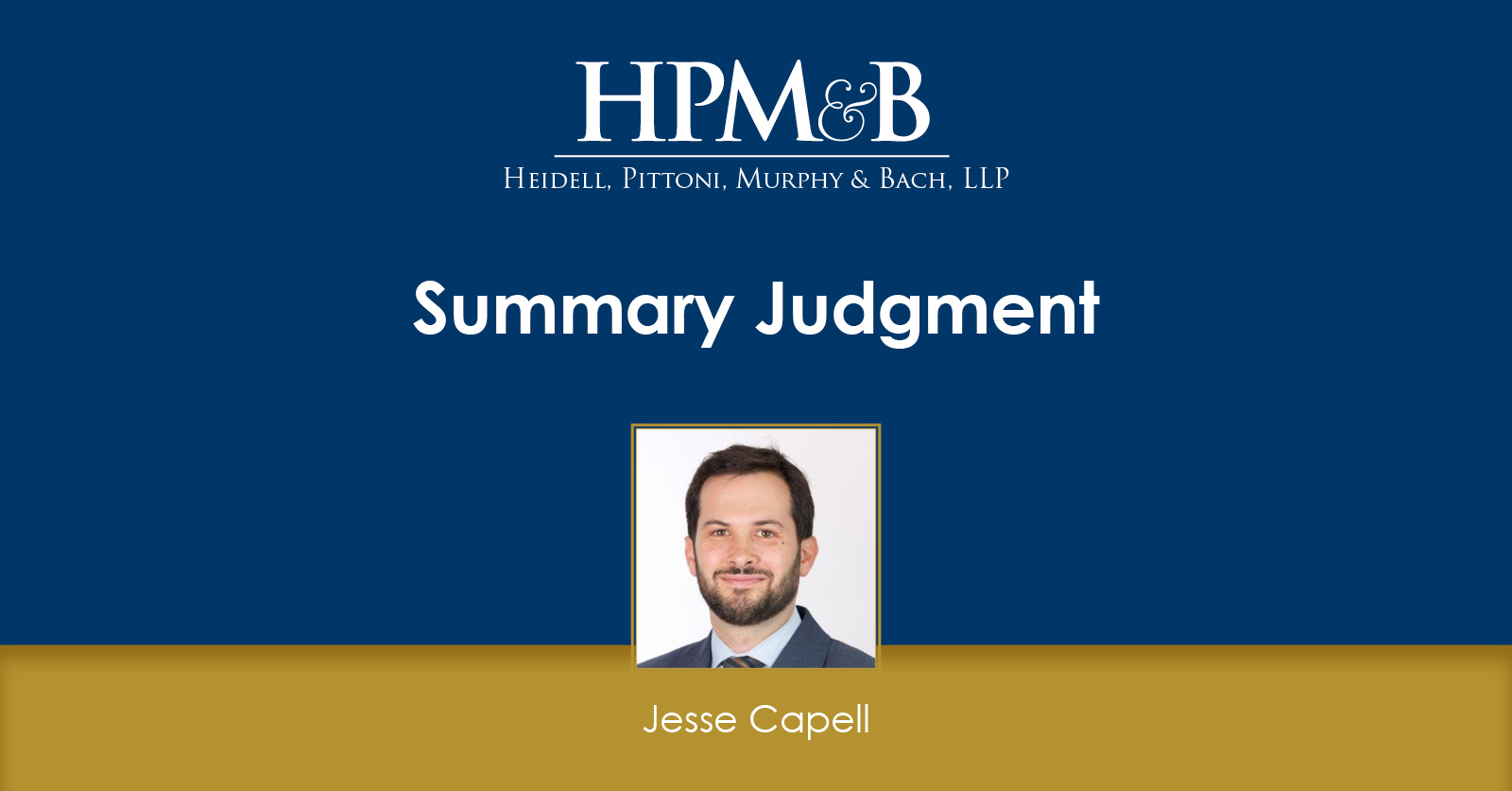 Action Arising From Report of Child Abuse Dismissed by Supreme Court New York County Heidell Pittoni Murphy Bach LLP